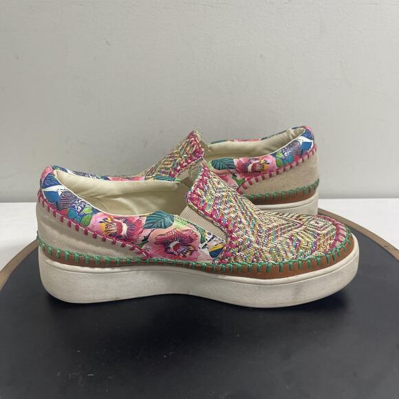 Johnny Was Shoes Womens Size 9 Medium Patchwork Slip-On Platform Floral Boho - Picture 7 of 13